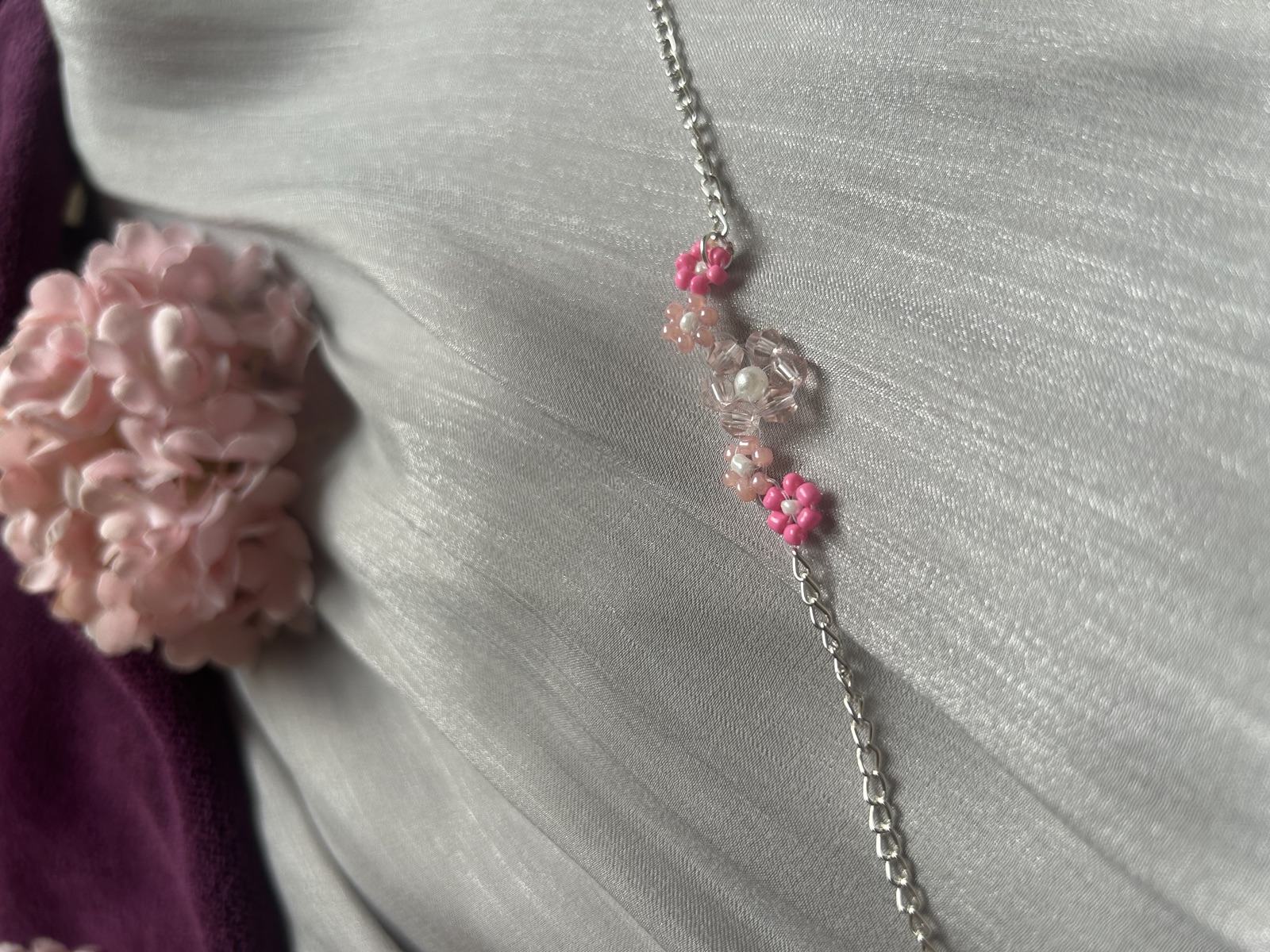 Crystal Blossom bracelet in pink ombré
