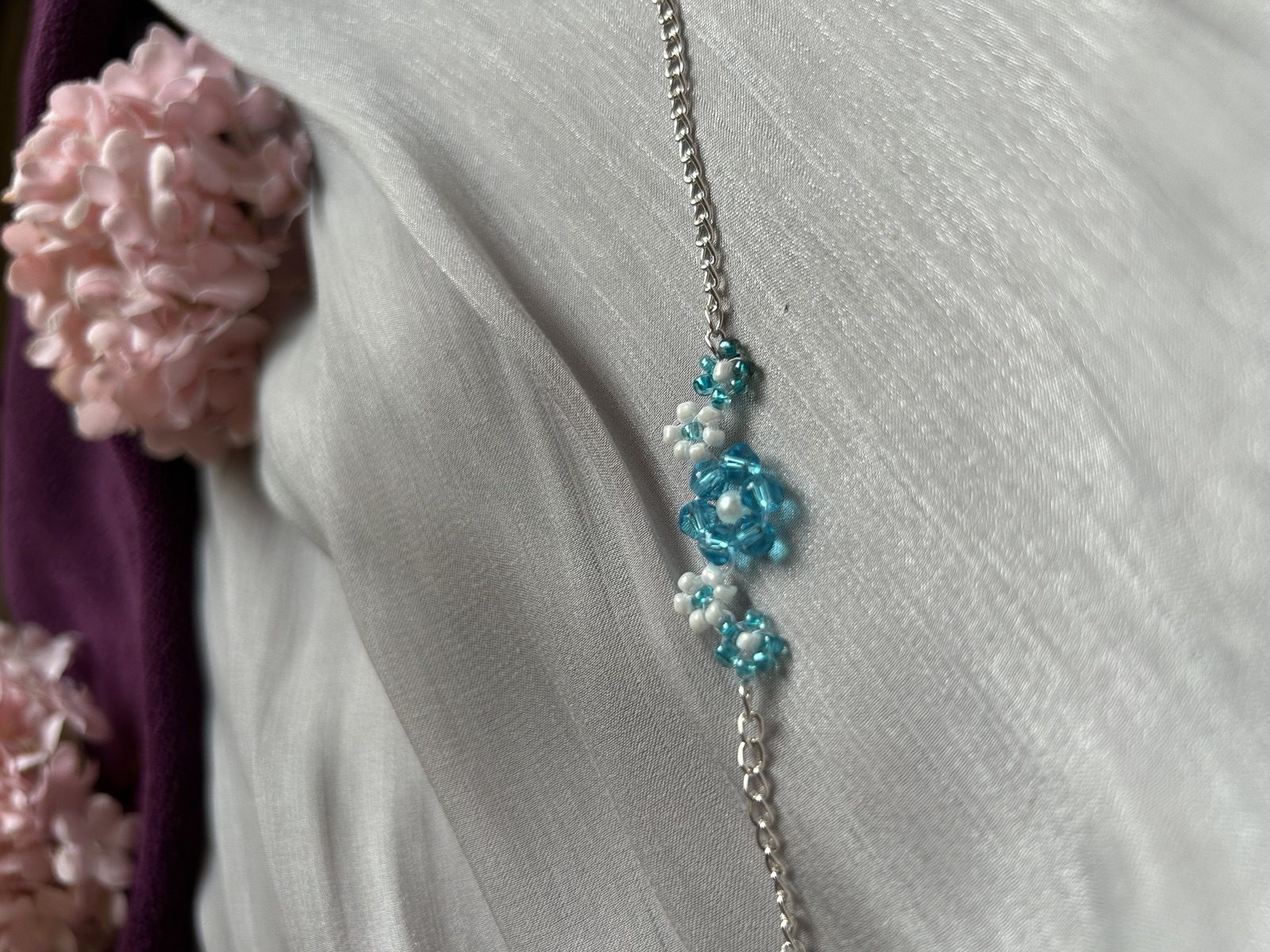 Crystal Blossom bracelet in aqua