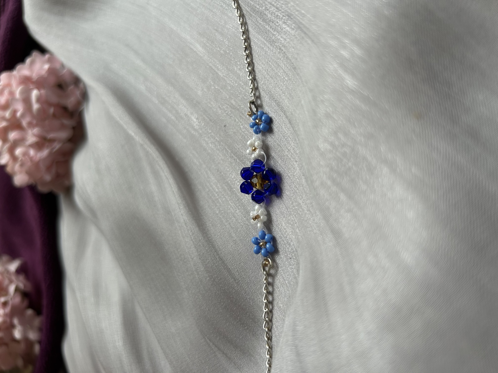 Crystal Blossom bracelet in cobalt blue